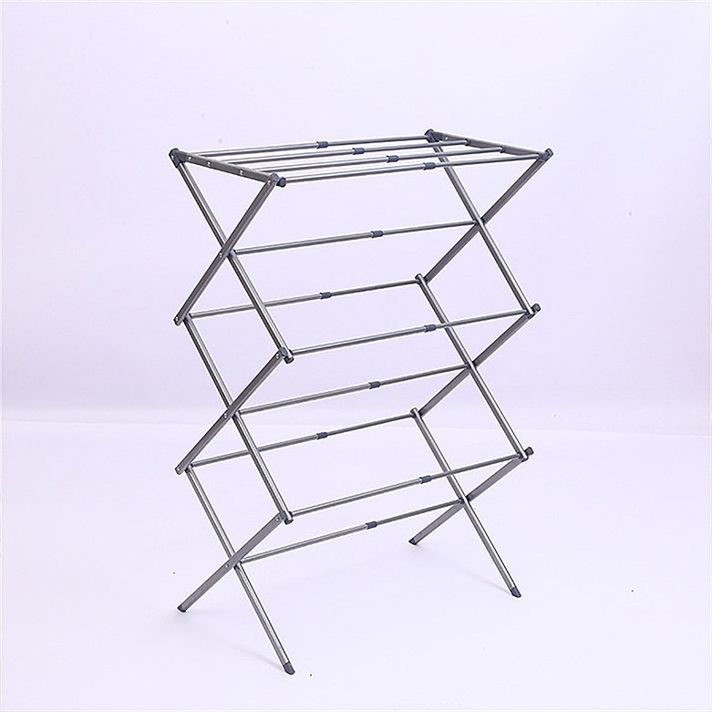 HW04-019A 3-Tier Expandable Collapsing Foldable Laundry Drying Rack